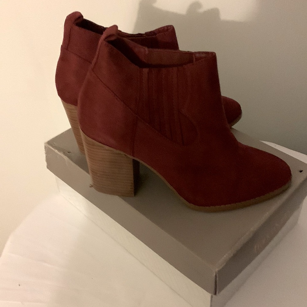 Rust Suede Western Bootie - image 1